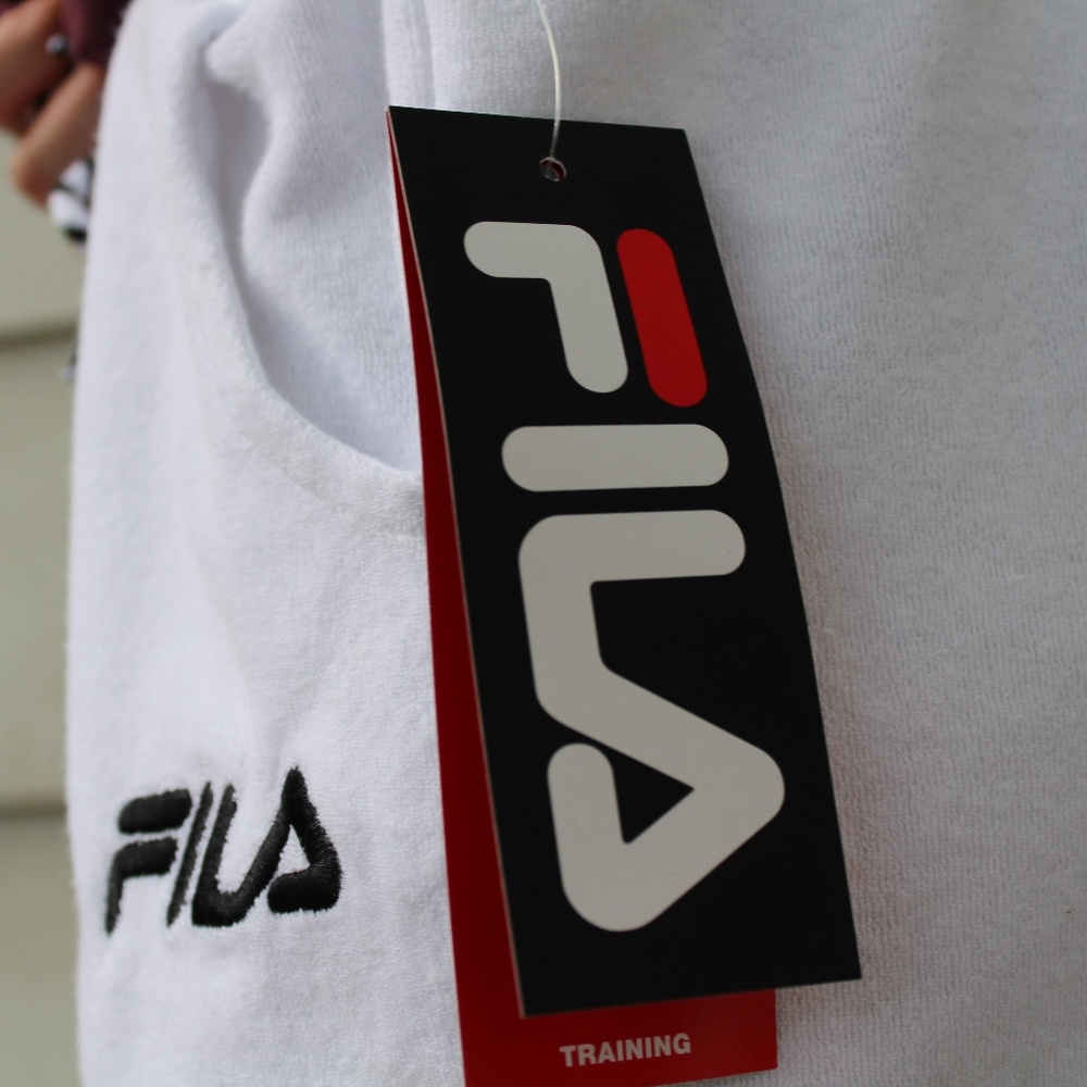 NWT Fila Toweling White Fabric Shorts